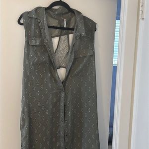 Free people! Either wear over shirt with jeans or a slip dress under